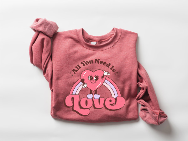 Cute Valentines Day Sweatshirt, Retro Love Sweatshirt, Hearts Sweatshirt, Valentines Day Shirt, Womens Valentines Sweatshirt - 6.jpg