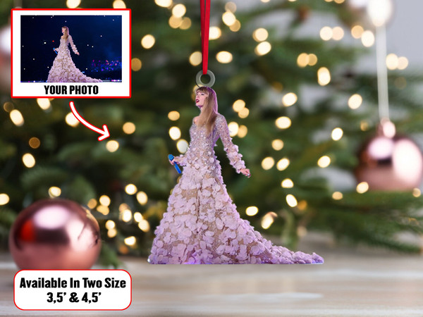 Custom Taylor Swiftie Christmas Photo Ornament, Custom Photo Ornament Xmas, Christmas Shape Ornament Acrylic, Gift For Tree Decor - 3.jpg