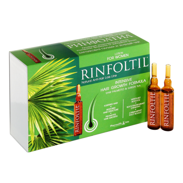 Rinfoltil Hair loss lotion for women with dwarf palm extract 10psc x 10ml / 0.33oz