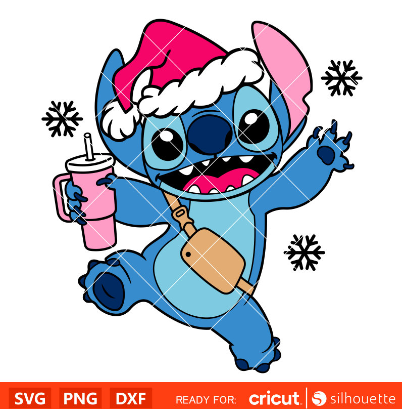 Christmas Stitch Stanley Tumbler Inspired Svg Christmas Svg Lilo Stitch Svg  Disney Svg Cricut Silhouette Vector Cut File