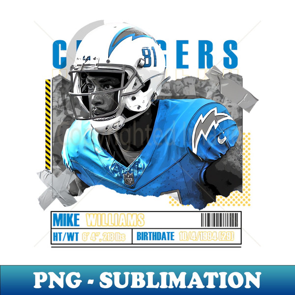 GM-20231027-6028_Mike Williams Football Paper Poster Chargers 10 4923.jpg