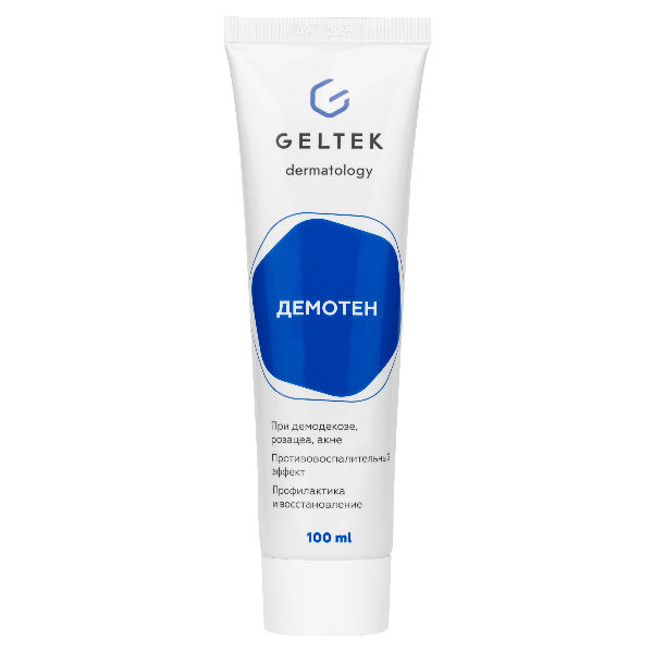 Geltek Moisturizing gel for face Demoten against acne demodicosis demodex 100ml / 3.38oz