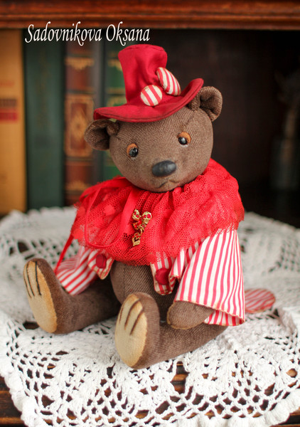 32 Handmade Artist-Collectible Teddy Bear-OOAK-Vintage-Victorian Style-Stuffed-Antique-bears animal-toys bear-plushinnes toy-decor baby-shower toys.jpg