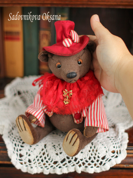 35 Handmade Artist-Collectible Teddy Bear-OOAK-Vintage-Victorian Style-Stuffed-Antique-bears animal-toys bear-plushinnes toy-decor baby-shower toys.jpg