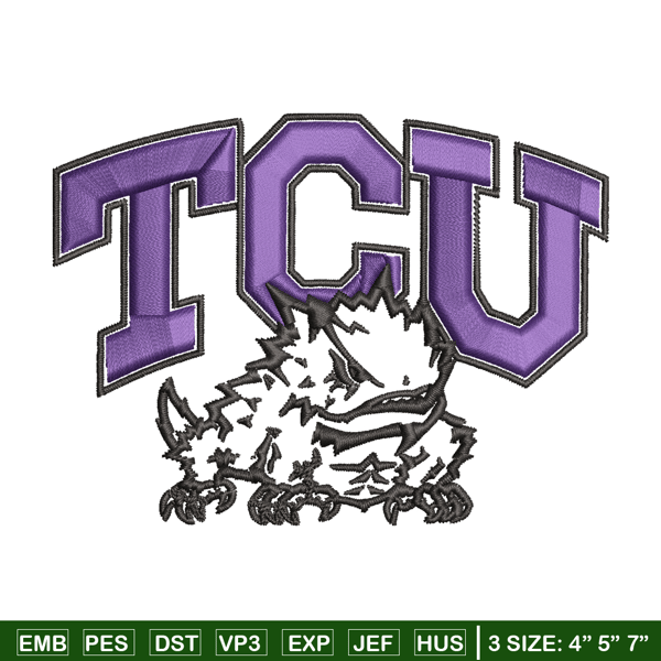 TCU Horned Frogs embroidery design, TCU Horned Frogs embroidery, logo Sport, Sport embroidery, NCAA embroidery..jpg