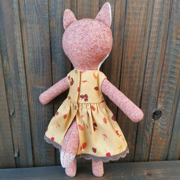 Stuffed-fox-toy-in-dress