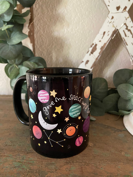 Coffee Mug-Give me some space until I've had my coffee  kawaii mug, galaxy mug, birthday gifts, Space mug 11oz, gifts for coffee lovers - 4.jpg