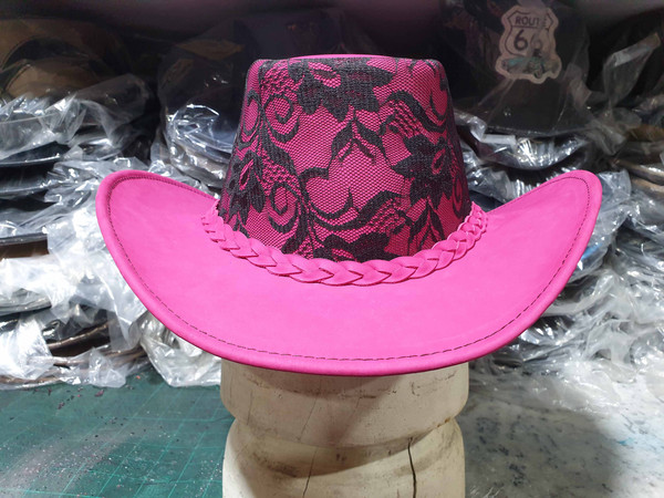 Cowgirl Pink Leather Hat (3).jpg