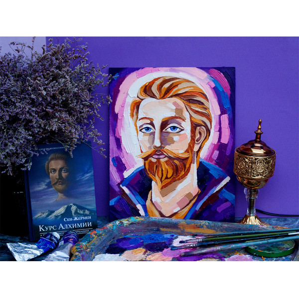 Saint Germain Art Spiritual Painting Violet flame  Alchemist Alchemy Artwork  — копия (2) — копия.jpg