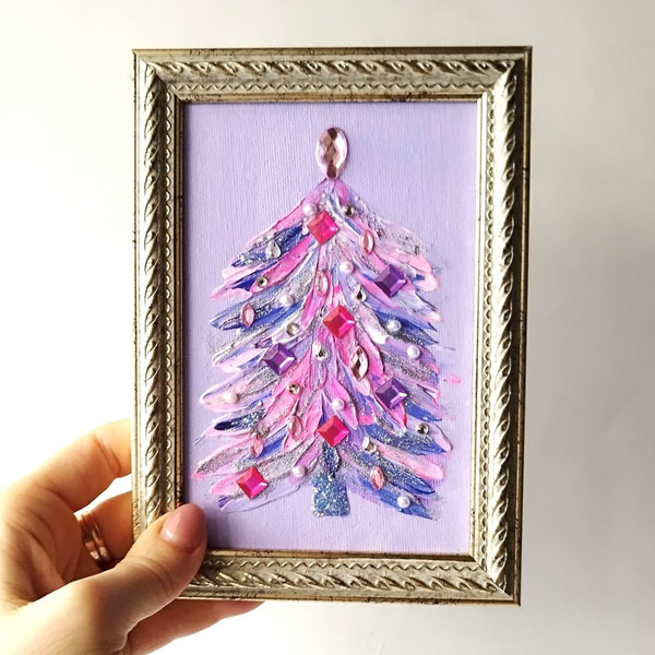 Christmas-tree-acrylic-painting-in-frame-art-impasto.jpg