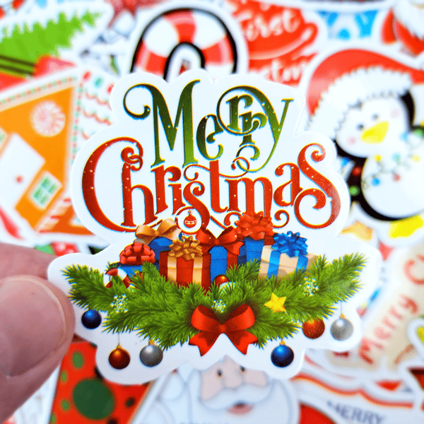 50 PCS Christmas Holiday Sticker Pack, Happy New Year - Inspire Uplift