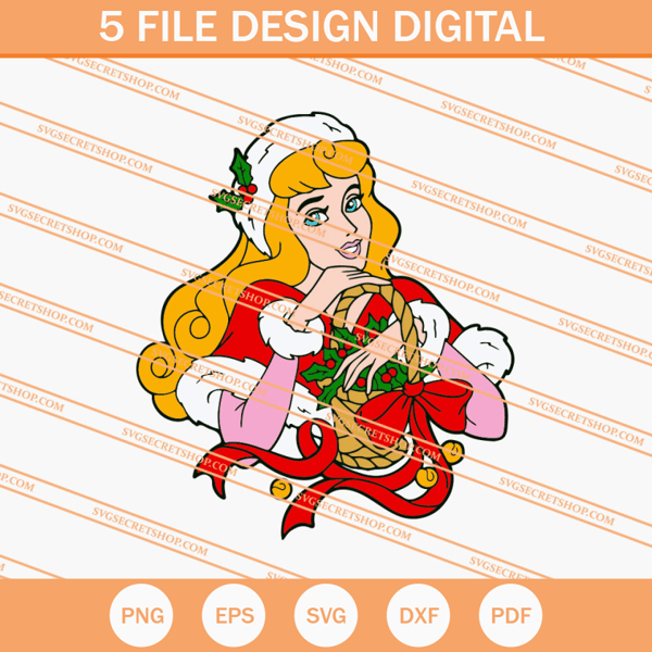 Christmas Princess SVG, Christmas SVG, Princess SVG - SVG Secret Shop.jpg