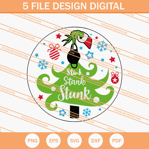 Grinch Hand Holding Face Mask Christmas Tree SVG, Christmas SVG - SVG Secret Shop.jpg