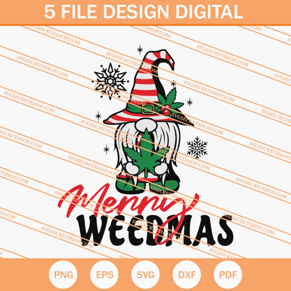 Merry Weedmas SVG, Weedmas SVG, Gnome SVG, Weed SVG - SVG Secret Shop.jpg