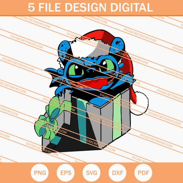 Toothless Christmas Gift Box SVG, Toothless SVG - SVG Secret Shop.jpg