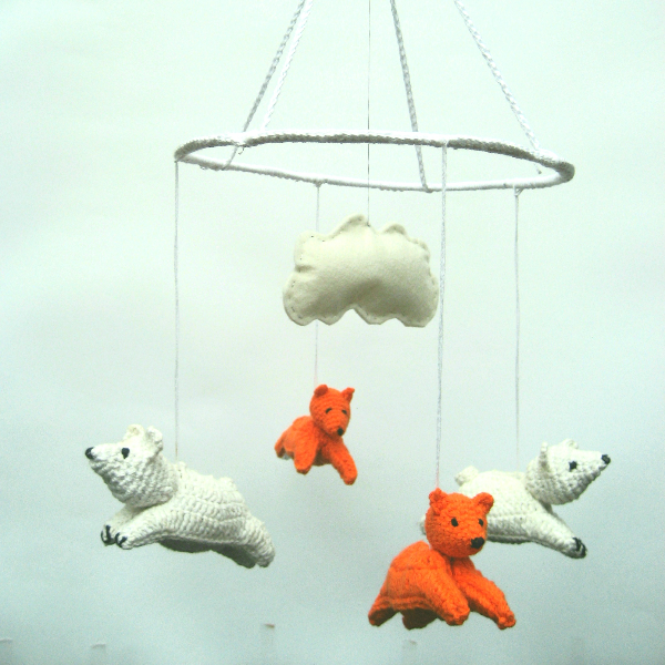 Foxes and bears mobile_Baby mobile_animal mobile_ZOO mobile_forest mobile_Thebabemuse.JPG