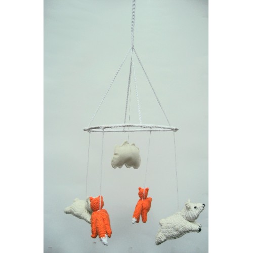 Foxes and bears mobile_Baby mobile_animal mobile_ZOO mobile_forest mobile_Thebabemuse.jpg