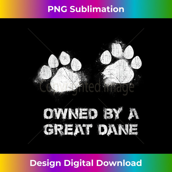 TL-20231112-4207_Owned by a Great Dane Paw Print Dog Lover T-Shirt 1.jpg