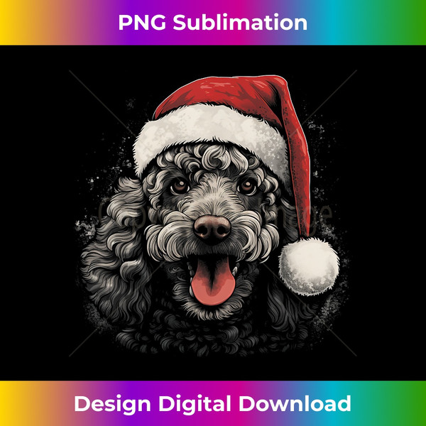 TX-20231112-4399_Poodle Dog Funny Christmas Santa Hat Tree Family Matching 1.jpg