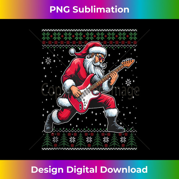 JY-20231113-088_Christmas Santa Guitar Musician Ugly Christmas Sweater Tank Top.jpg