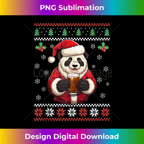 DF-20231115-2797_Panda Bear Drinking Beer Ugly Christmas Sweater Xmas Adults Tank Top 2.jpg