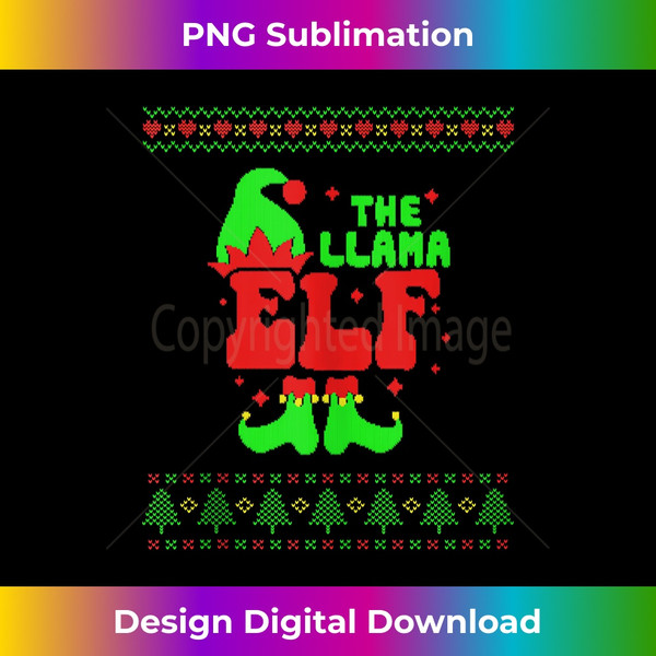 KK-20231115-2213_Llama Elf Family Matching Ugly Sweater Christmas Pjs Tank Top 1.jpg