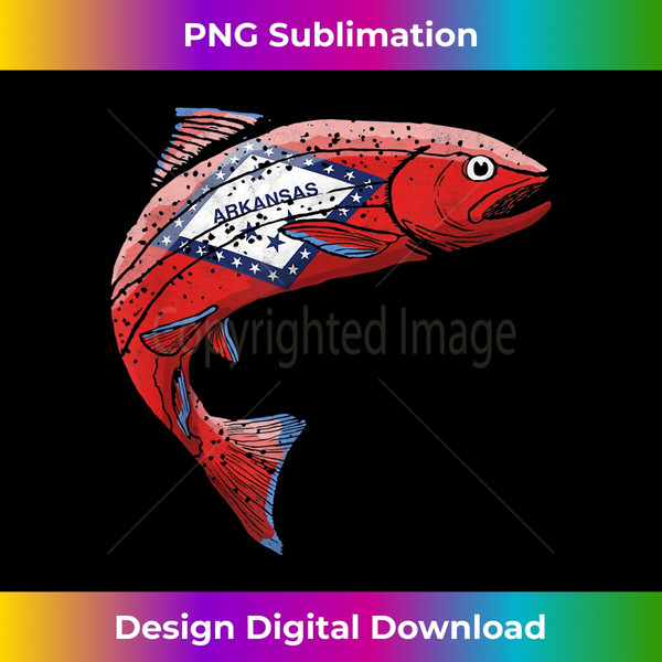 BY-20231115-5747_Retro Arkansas Flag Trout Vintage Fly Fishing Graphic Design 1.jpg