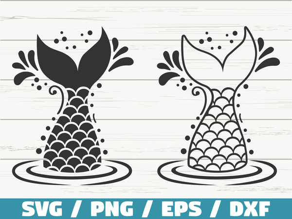 Mermaid Tail SVG, Mermaid SVG, Cut File, Cricut - Inspire Uplift