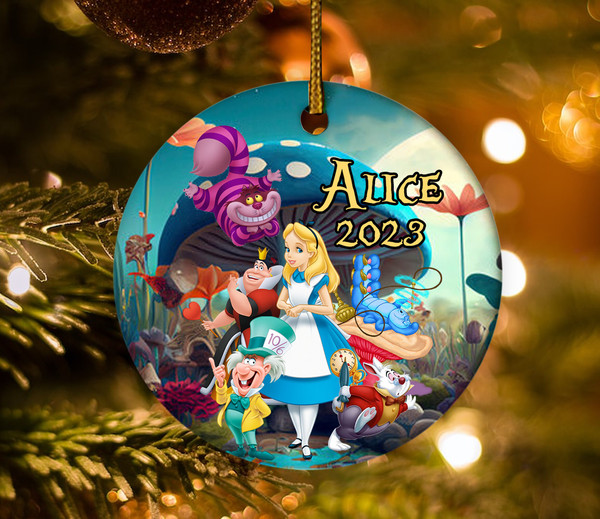 Personalized Alice Ornament, Alice In Wonderland Ornament, 2 - Inspire  Uplift