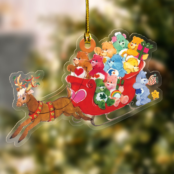 Personalized Care bear Christmas Ornament,Group Bears Christmas Ornament,Cartoon Kids Keepsake Gift HARQ13.jpg