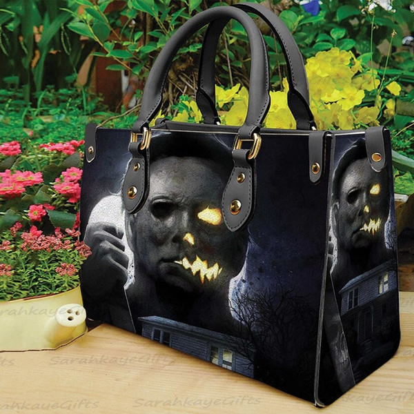 Michael Mayors Horror Leather Handbag, Horror Handbag & Wallet, Michael Horror Movie Characters Bag, Woman Shoulder Bag, Movie handbag 3.jpg