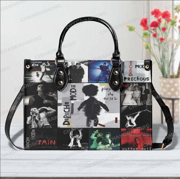 Personalized Depeche Mode Leather Bag hand bag,Depeche Mode Woman Handbag,Depeche Mode Lovers Handbag,Custom Leather Bag,Personalized Bags.jpg