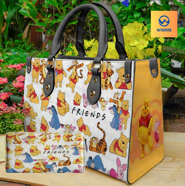 Winnie The Pooh Leather Bag,Pooh Lovers Handbag,Winnie Pooh Women Bags And Purses,Custom Leather Bag,Woman Handbag,Handmade Bag,Vintage Bags.jpg