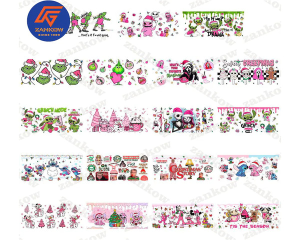 35 Pink Christmas Cartoon Pink 16oz2.png