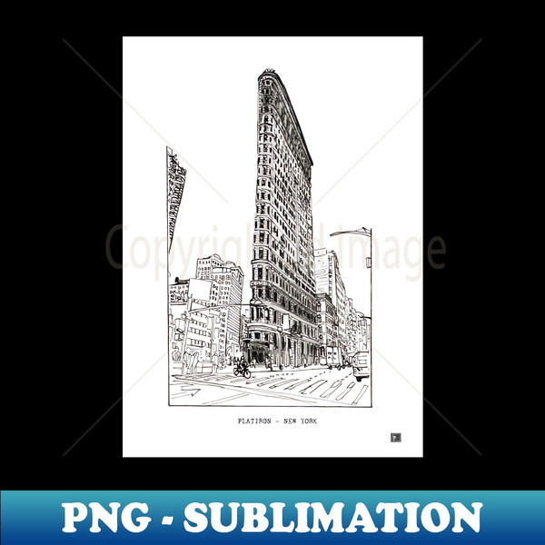 LB-20231120-14783_Flatiron New York Cityscape USA Pen and Ink Illustration 5658.jpg