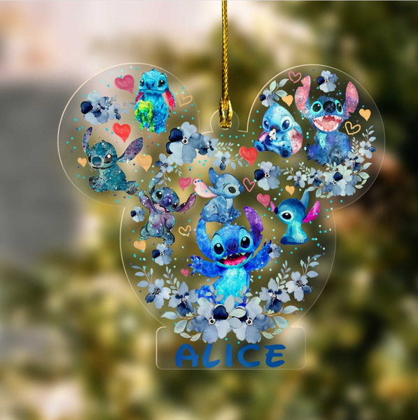 Personalized Stitch Christmas Ornament, Stitch Ornament, Lilo Stitch  Ornament