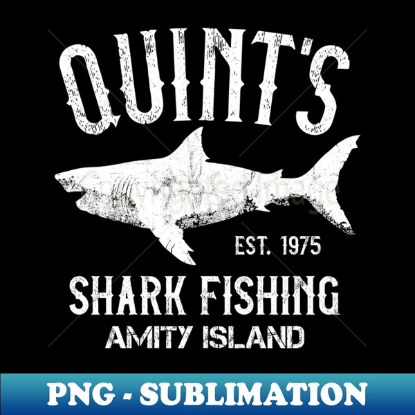 Quints Shark Fishing - Amity Island 1975 Vintage T-Shirt - P - Inspire  Uplift