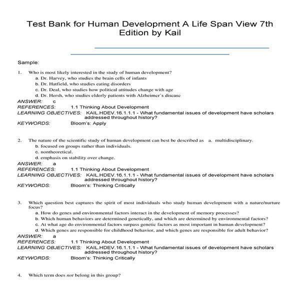 HUMAN DEVELOPMENT A LIFE SPAN VIEW 7TH EDITION BY KAIL TEST BANK-1-10_00002.jpg