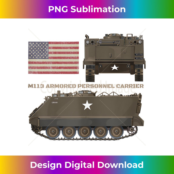 JX-20231121-3763_M113 Armored Personnel Carrier Patriotic American Flag Tank To 1911.jpg