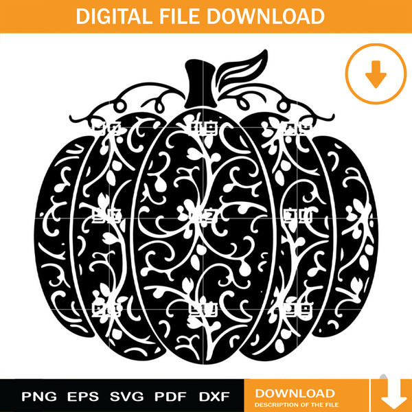 Halloween Pumpkin Mandala SVG, Mandala SVG, Pumpkin SVG.jpg