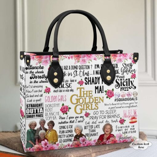 The Golden Girl Leather handBag,Music Leather Bag,Golden Girl handbag,Gift for fan,Handmade Bag,Custom Bag,Vintage Bag,Woman Shoulder.jpg