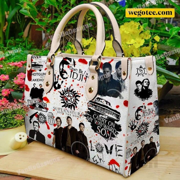 Supernatural Leather HandBag,Supernatural Lover Handbag,Supernatural Handbag,Custom Leather Bag,Woman Handbag,Personalized Bag,Shopping Bag.jpg