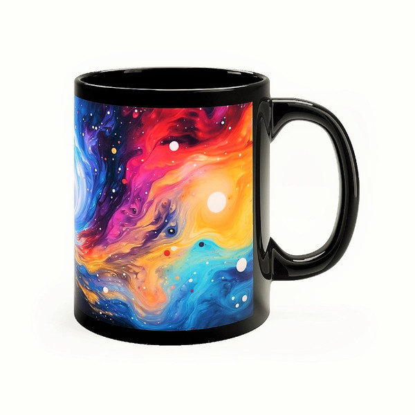 Black Galaxy Mug Vibrant Celestial Desk Decor Outer Space Decal Christmas Punk Style Coffee Cup 11oz Cosmos Art Ceramic Outer Space Gifts 5.jpg