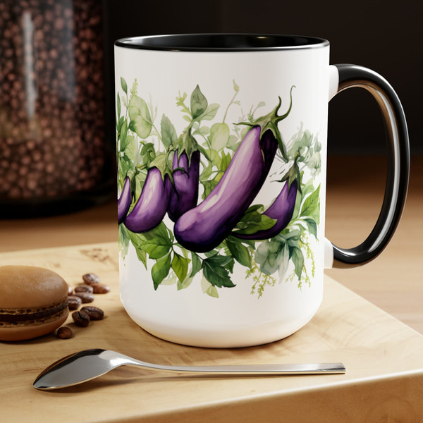 Eggplant Mug Garden Decor Coffee Mug Kitchen Decor Tea Mug T