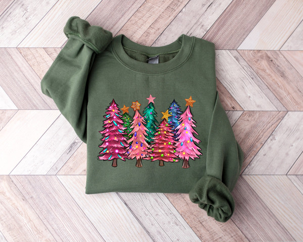Christmas Sweatshirt, Christmas Sweater, Christmas Crewneck, Christmas Tree Sweatshirt, Holiday Sweaters for Women, Winter Sweatshirt 2.jpg