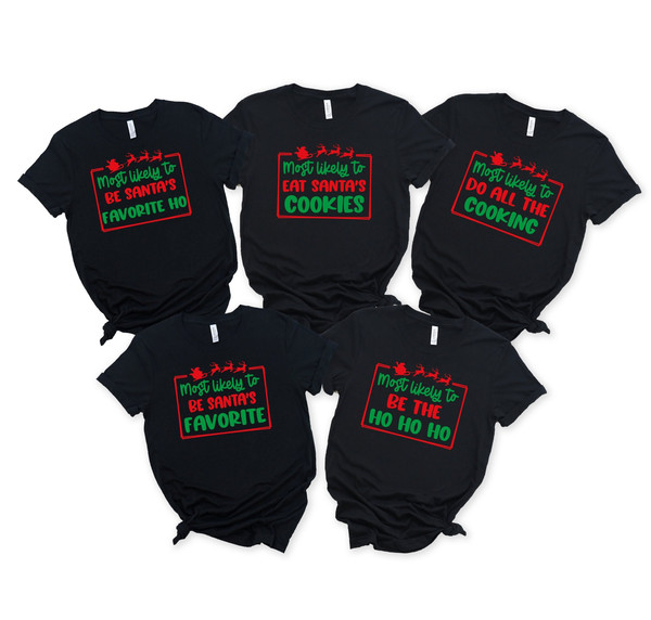 50 Quotes Most Likely To Christmas Shirt, Most Likely Shirt,  Christmas Pajamas,  Group Shirt, Christmas Matching Shirt, Christmas Funny Tee.jpg