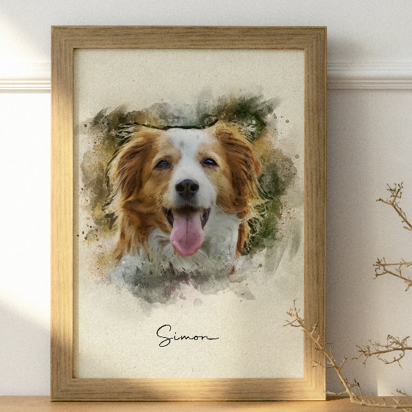 Personalized Watercolor Pet, Memorial Gift Dog Custom Pet Portrait from Photo - 10.jpg
