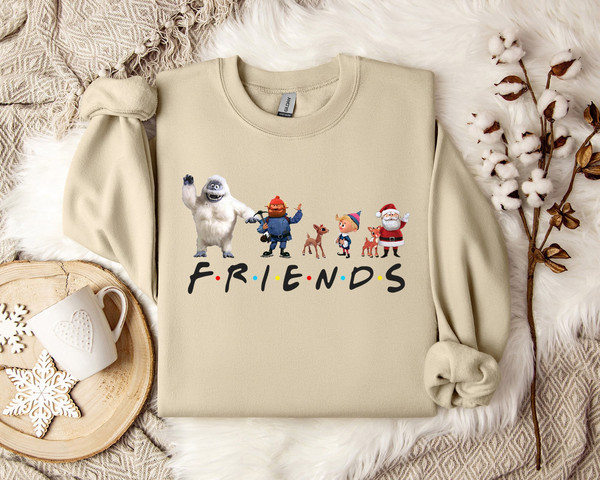 Cheers to Chandler and Joey Friends Sitcom Christmas Apparel, Cozy and Fun 2.jpg