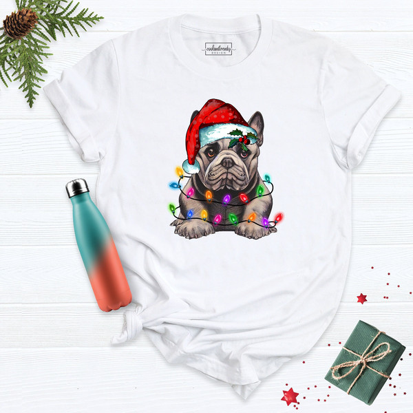 French Bulldog Christmas Unisex Shirt, Frenchie Shirt, French Bulldog Tee, Frenchie Lover Shirt, Bulldog Lover Shirt, Animal Lover Shirt.jpg