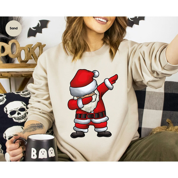 Christmas Crewneck Sweatshirt, Santa Long Sleeve T Shirt, Family Christmas Hoodies, Xmas Sweatshirts, Holiday Hoodies, Winter Outfits.jpg